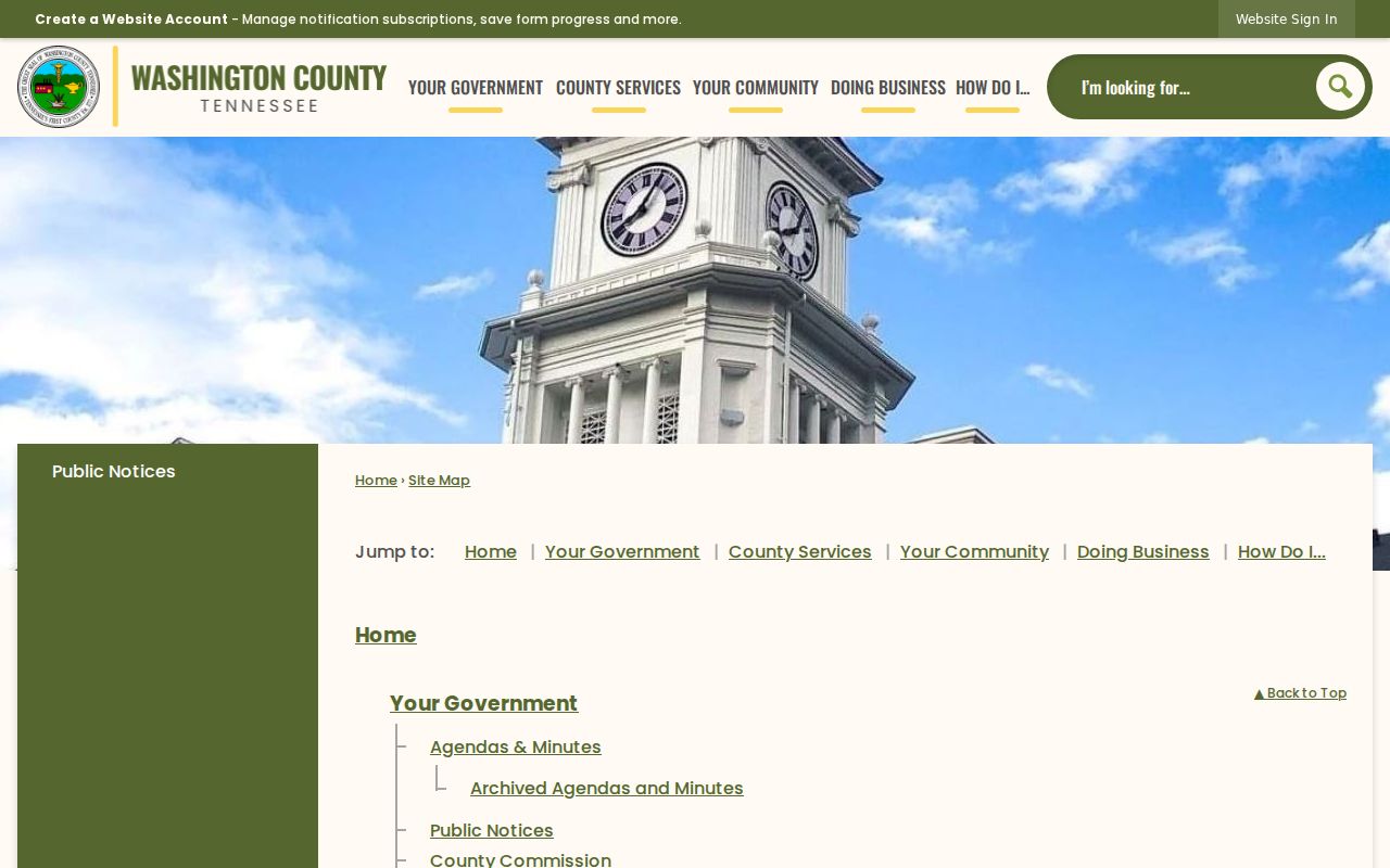 Washington County criminal court search navigation