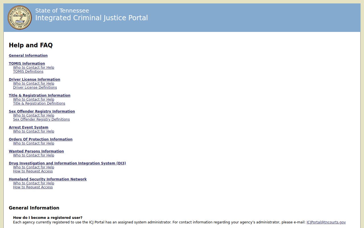 Washington County sex offender registry classification and status definitions